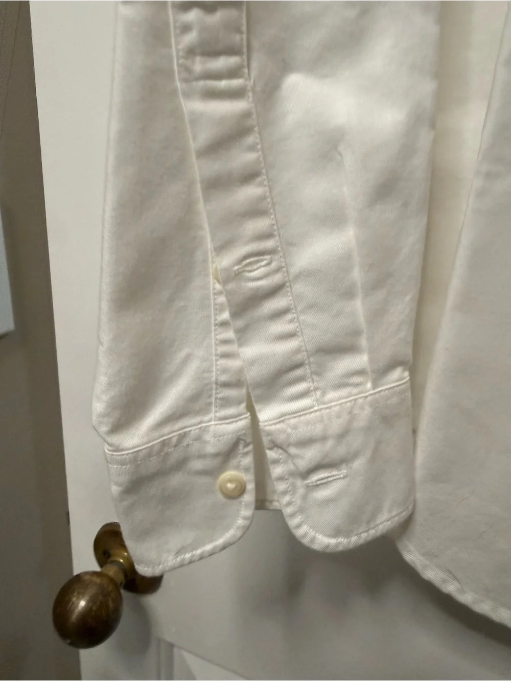 J Crew White Men’s Button Down Shirt MEDIUM Pima Cotton Classic Work